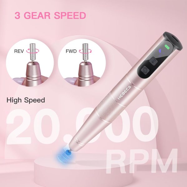HEBECA Cordless Nail Drill Set - Professional Electric Nail ... - Image 7