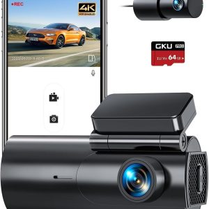 Dash Cam Front and Rear Camera – 4K+1080P Dual Dash Camera f...