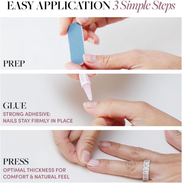 Glamnetic Press On Nails - Confetti | Semi-Transparent, Shor... - Image 5