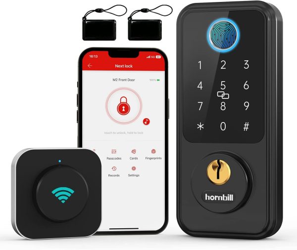 WiFi Smart Alexa Door Lock - Hornbill Remote Lock & Unlock -...