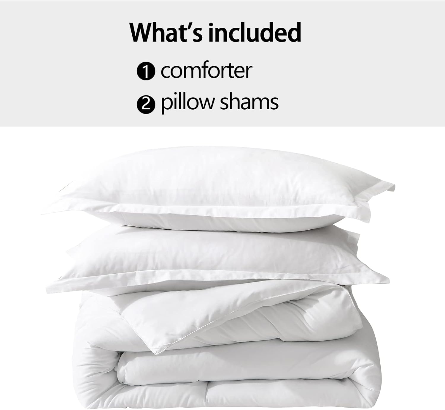 All Season Queen Size Comforter Set 3 PCs, Ultra Soft White …