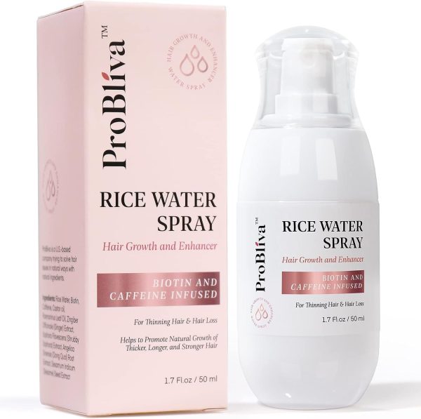 Hair Serum: Rice Water, Rosemary Oil, Castor Oil for Thicker...