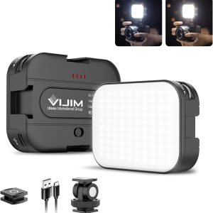 VIJIM VL100C Bi-Color LED Video Light on Camera,Mini Recharg...