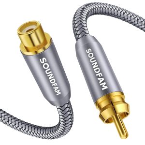 RCA Extension Cable SOUNDFAM Digital Coaxial Audio Cable Gol...