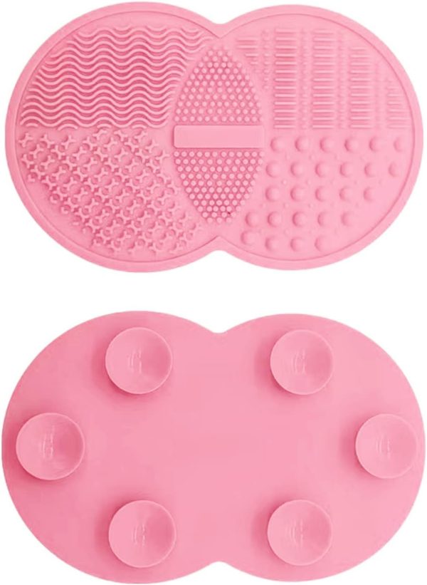 Makeup Brush Cleaning Mat, Silicone Makeup Brush Scrubber, M... - Image 2