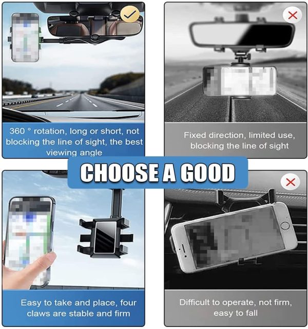 Car Phone Holder Phone Mount, 2025 Rotatable and Retractable... - Image 5