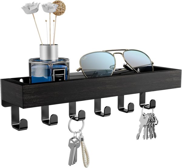 SWTYMIKI Key Holder - Key Hook Hanger Rack Organizer Wall Mo...