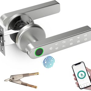 UCMDA Smart Lock - Fingerprint Door Lock with Handle, Keyles...