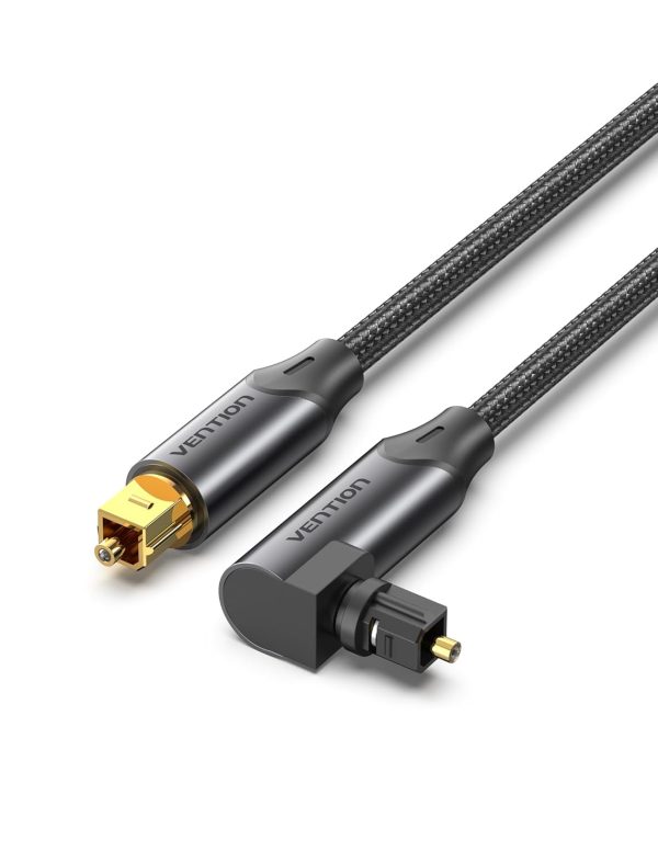 VENTION 90 Degree Digital Optical Audio Cable 33ft- Fiber Op...