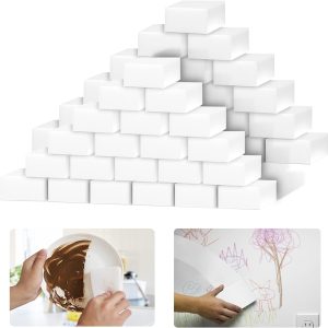 100 Pack Magic Sponges Eraser for Cleaning, Reusable Melamin...