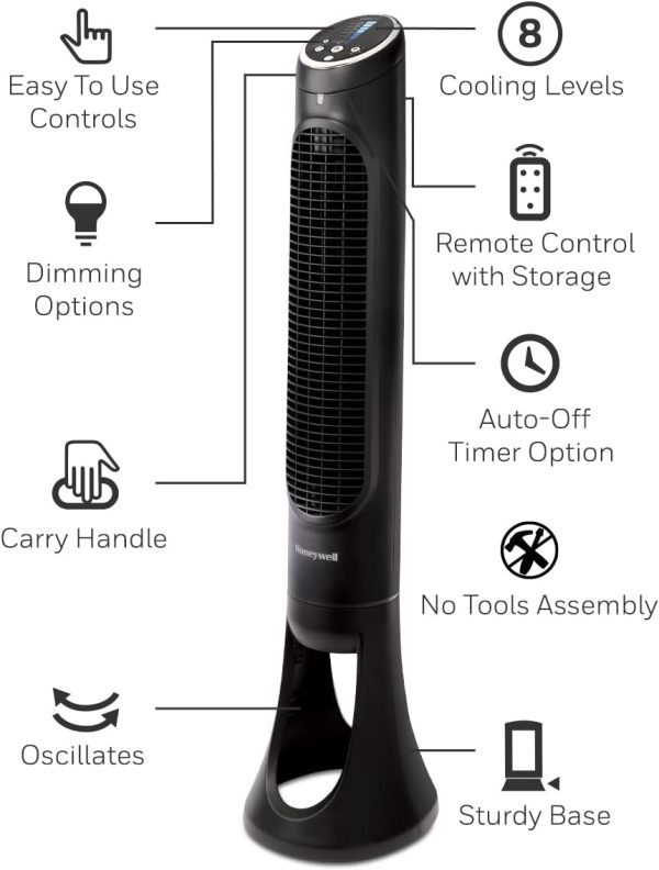 Honeywell HYF290BCM1 QuietSet® 8 Whole Room 40” Tall Tower F... - Image 3