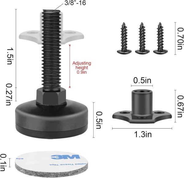 Adjustable Leveling Feet Furniture Levelers Table Feet Heavy... - Image 2