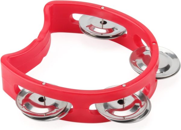 SENJEOK 20 Pack Plastic Percussion Tambourine, 4 Inch Half M... - Image 5