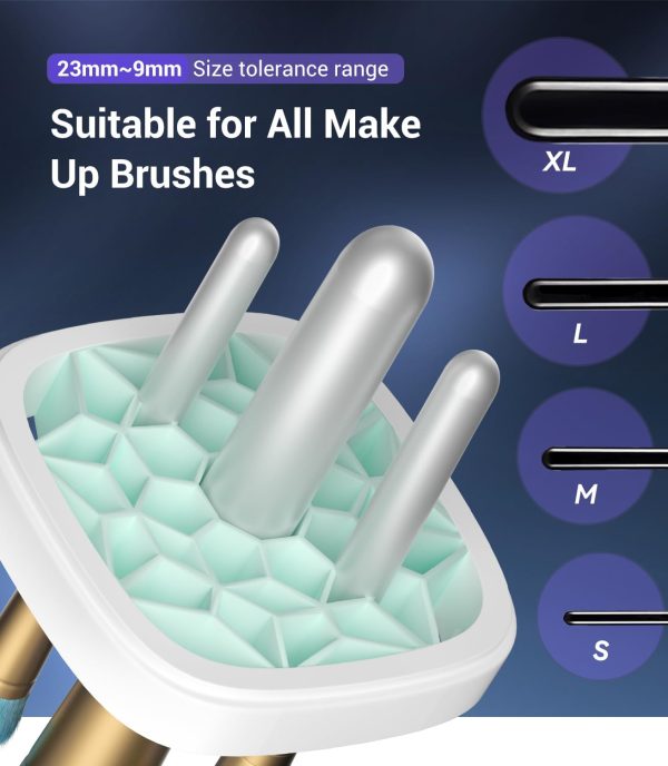 MSDQQTIY Electric Makeup Brush Makeup Brush Cleaner,Deep h C... - Image 5
