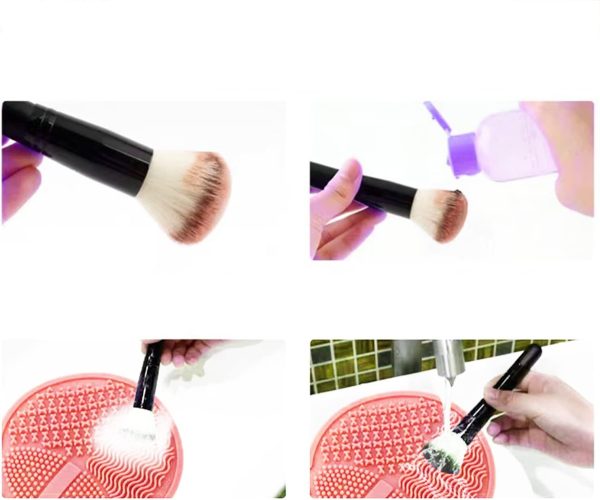 Makeup Brush Cleaning Mat, Silicone Makeup Brush Scrubber, M... - Image 5