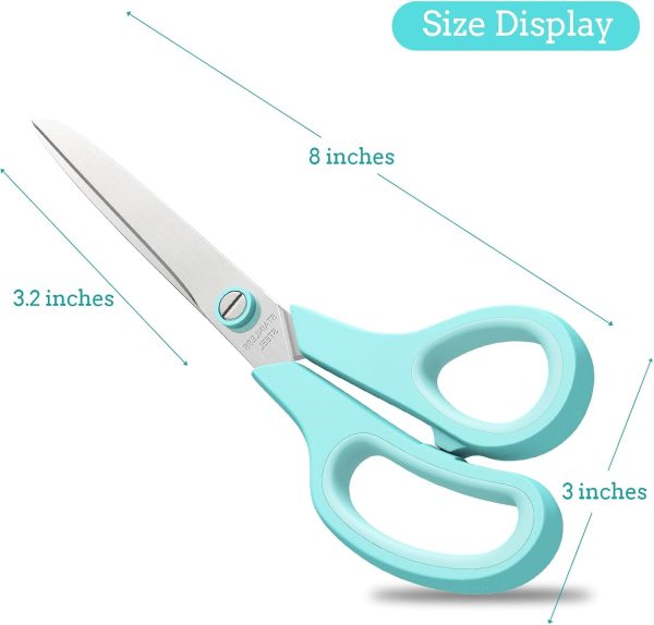 Scissors 6-Pack, 8'' Stainless Steel Scissor with Sharp Blad... - Image 3