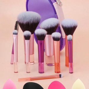 PGRODE Mini Travel Makeup Brushes Set, 14 Pieces, Full Compl...