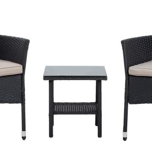 FDW Wicker Patio Furniture 3 Piece Furniture Patio Chairs Ou...
