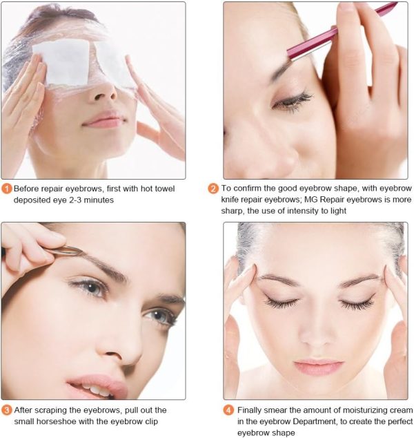 Eyebrow Razors，Multifunctional Stainless Steel Eyebrow Trimm... - Image 5