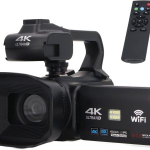 4K Vlogging Video Camera, 48MP with Built-in Mic, HD Touch S...