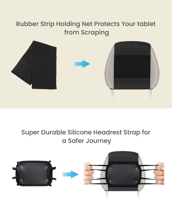 Car Tablet Holder, WONNIE Upgraded iPad Holders for Car Moun... - Image 4
