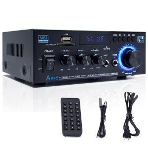Stereo Audio Amplifier, Bluetooth 5.0 Amplifier HiFi for Spe...