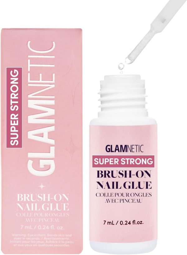Glamnetic Super Strong Brush On Nail Glue | Brush Tip Applic...
