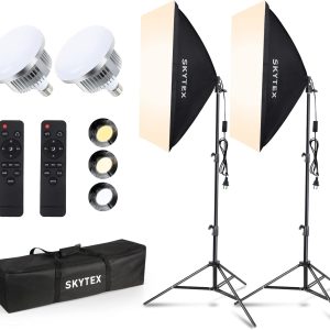 Softbox Lighting Kit, skytex Continuous Photography Lighting...