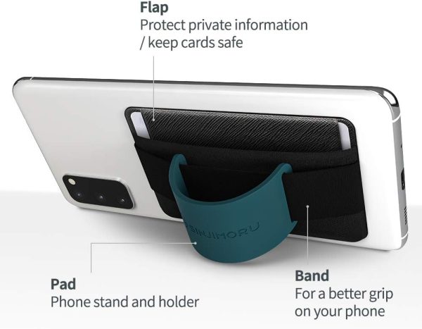 Sinjimoru Cell Phone Wallet Card Holder with Phone Grip, Cel... - Image 3
