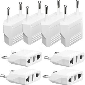 Kioosdinfely 8 Pack US/CA to EU European Plug Adapter-Type C...
