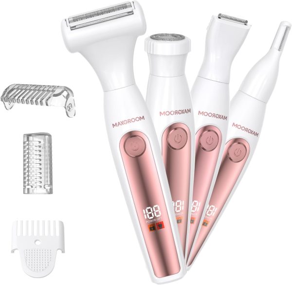 MAXGROOM Bikini Trimmer for Women, ALL-IN-ONE Waterproof Lad...