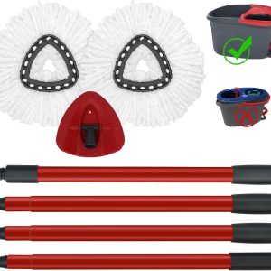 Mop Replace Heads Mop Handle and Mop Base Replacement for O ...