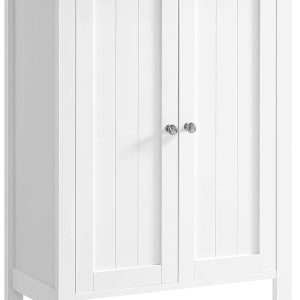 SONGMICS Bathroom Floor Storage Cabinet with Double Door Adj...