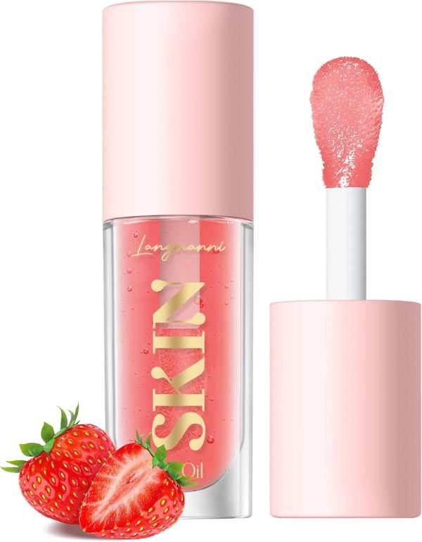 LANGMANNI Moisturizing Lip Oil,No-Sticky Lip Gloss Lip Balm ...