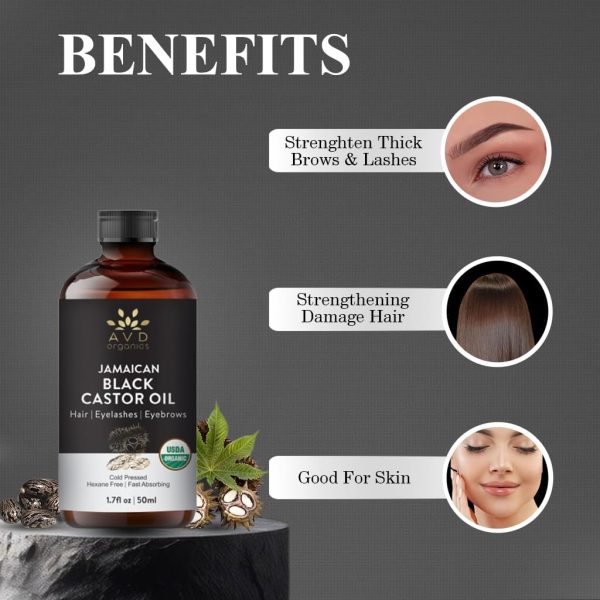 AVD ORGANICS Jamaican Black Castor Oil | 100% Pure and Natur... - Image 4