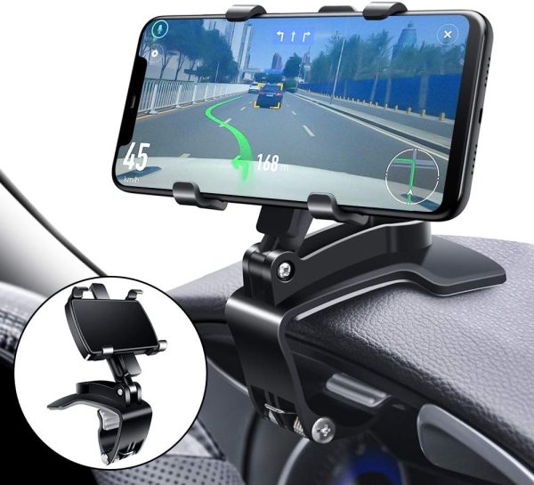 FONKEN Car Phone Mount, 360 Degree Rotation Dashboard Clip M...
