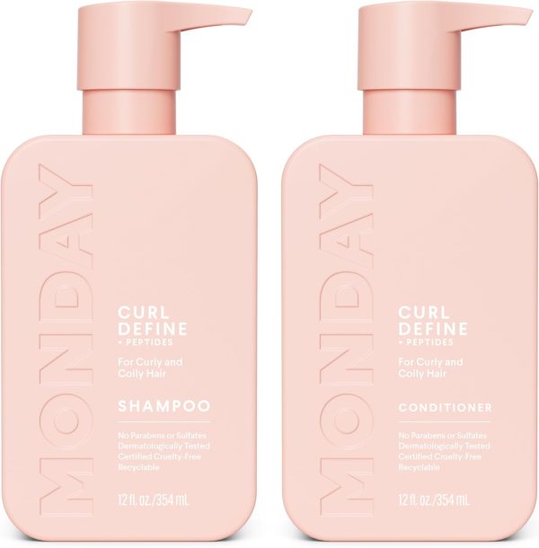 MONDAY HAIRCARE Curl Define Shampoo + Conditioner Set (2 Pac...