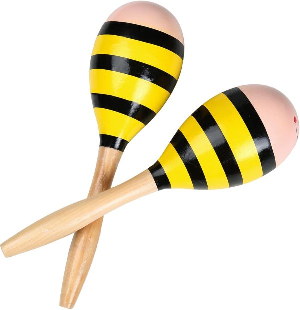 Maracas, Wooden Shaker Musical Percussion Instrument for Adu...