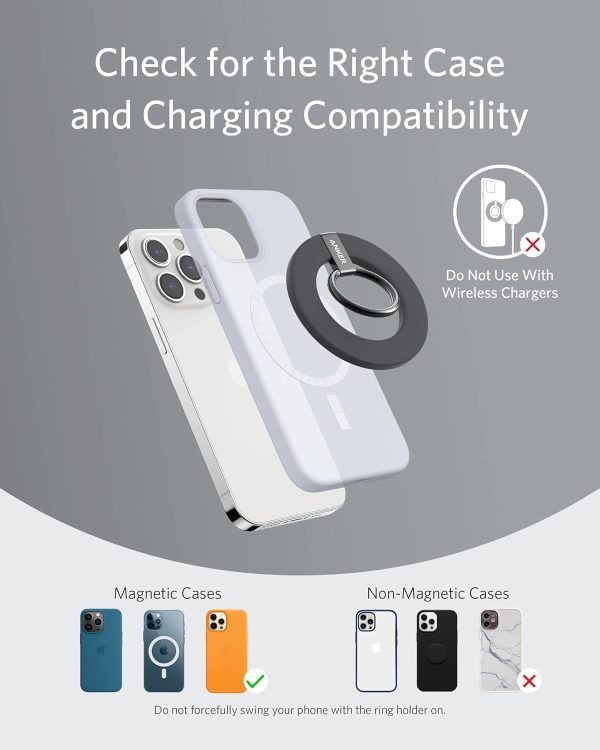 Anker Magnetic Phone Grip, MagGo 610 Ring Holder, Adjustable... - Image 6
