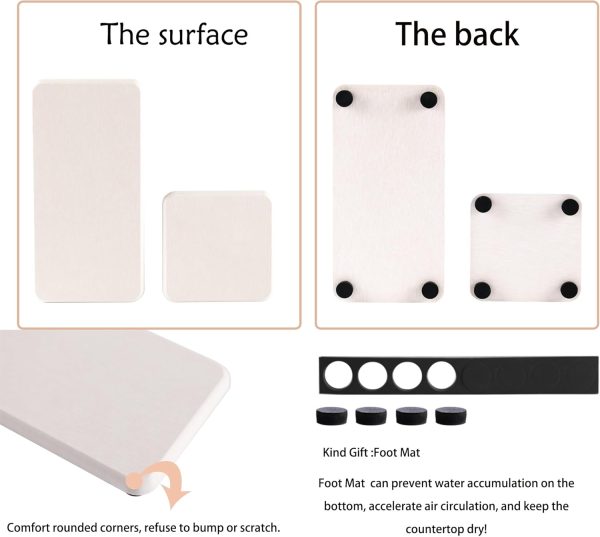 NiuYichee Set of 4 Water Absorbent Diatomite Tray, Diatomace... - Image 4