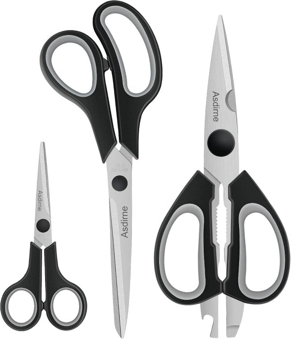 Asdirne Scissors Bundle, Kitchen Scissors with Sharp Stainle...