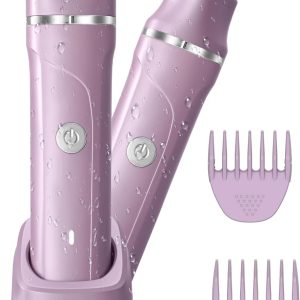 Bikini Trimmer Women,2 in 1 Painless Electric Razor and Faci...
