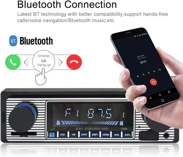 PolarLander 12V-24V Bluetooth Car Stereo,4x45W Car Audio FM ... - Image 3