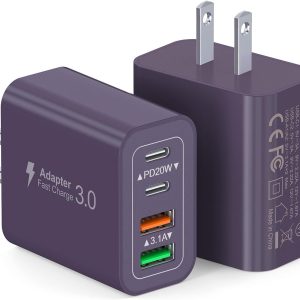 40W USB C Wall Charger, 2-Pack Super Fast Charging Block PD+...