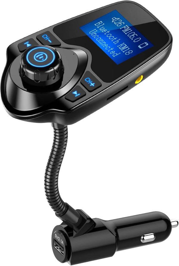 Nulaxy Wireless in-Car Bluetooth FM Transmitter Radio Adapte...