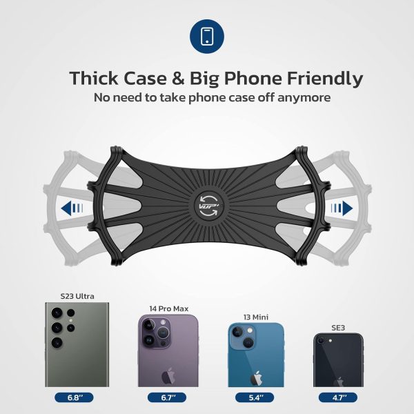 VUP Bike Phone Mount, Universal Bike Cell Phone Holder, 360°... - Image 4