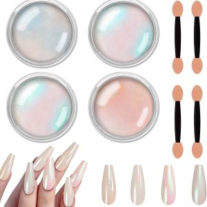 Allstarry Chrome Nail Powder Metallic Mirror Effect Pigment ...