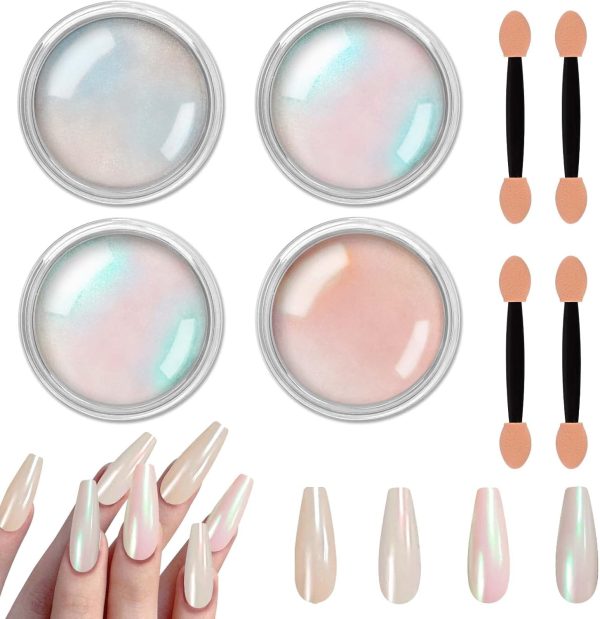 Allstarry Chrome Nail Powder Metallic Mirror Effect Pigment ...