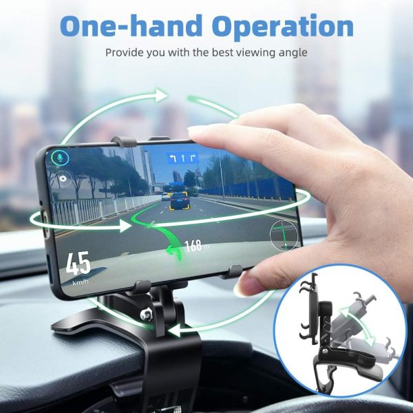 FONKEN Car Phone Mount, 360 Degree Rotation Dashboard Clip M... - Image 5