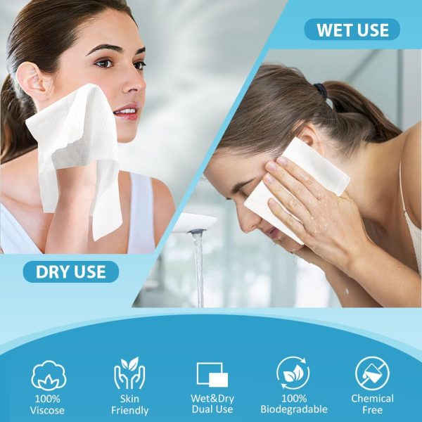HOMEXCEL Face Towels,Disposable Makeup Remover Wipes,Super S... - Image 2